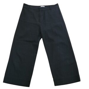 M. Patmos Black Fleet Pant Quiet Luxury Preppy Chic Capsule Ankle 10 Academia